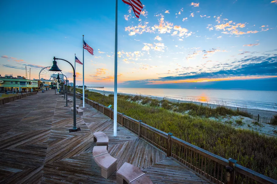 Boardwalk Sunrise Flags