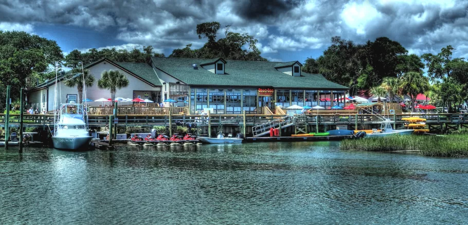 Water at MarshWalk of Dead Dog Saloon and Boats