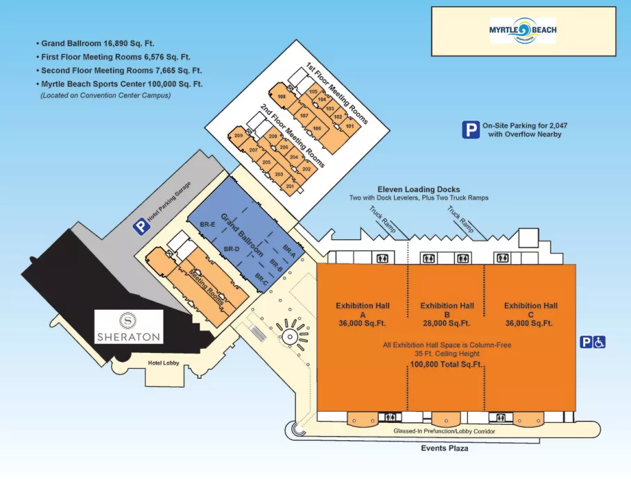 Myrtle Beach Convention Center Floorplan