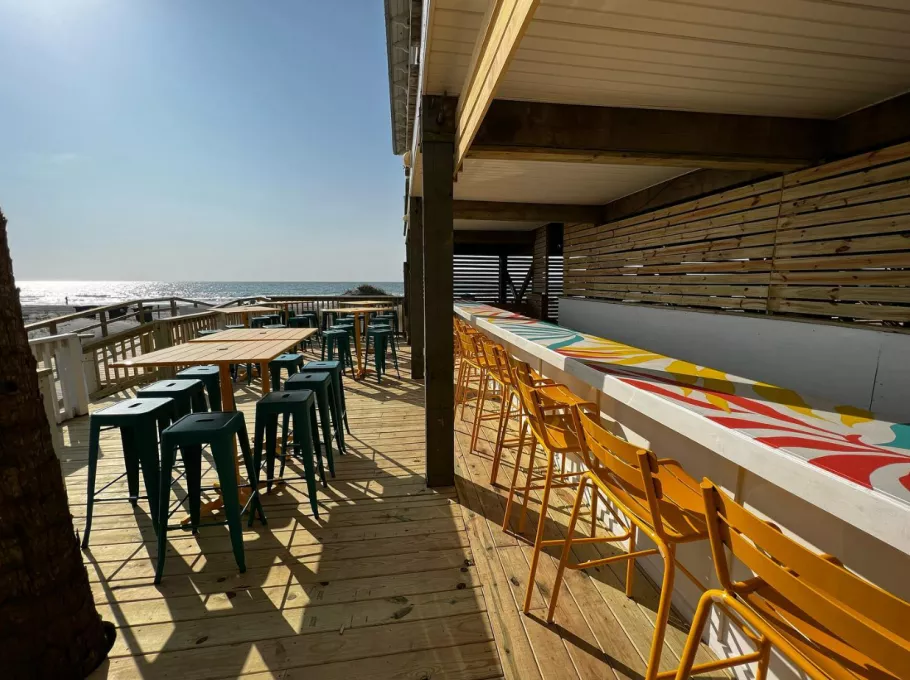 Outside porch at Conch Cafe in Garden City Beach