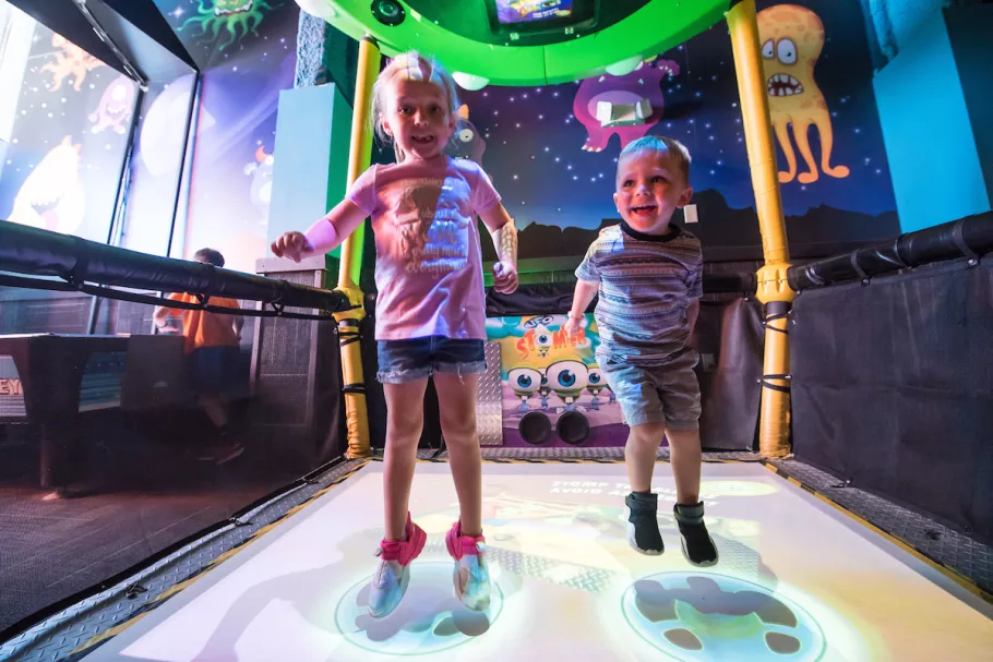 Toddlers playing at Wonderworks in Broadway at the Beach