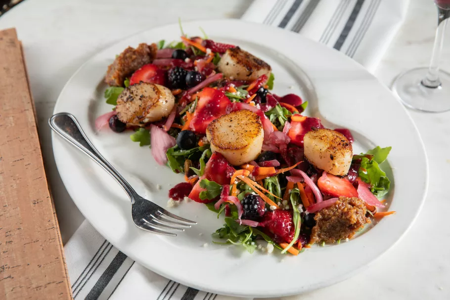Scallop dish at Rivertown Bistro in Conway