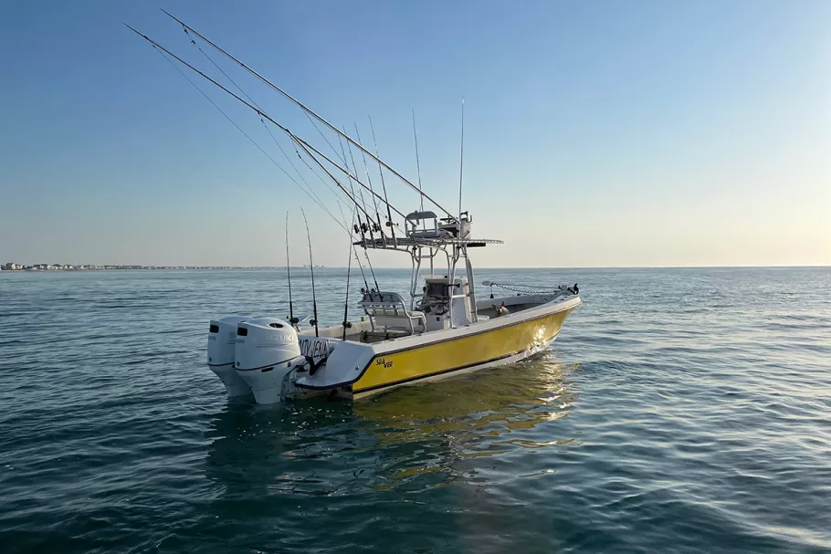 Salty Hooker yellow fishing boat