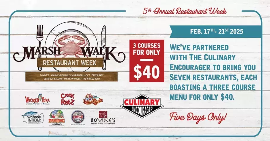 Marshwalk Restaurant Week flyer