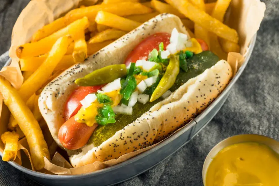 Chicago Style Hot Dog Pelicans Ballpark