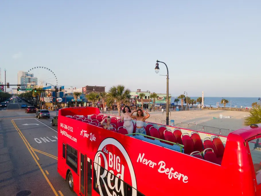 Big Red Bus on Ocean Blvd Myrtle Beach