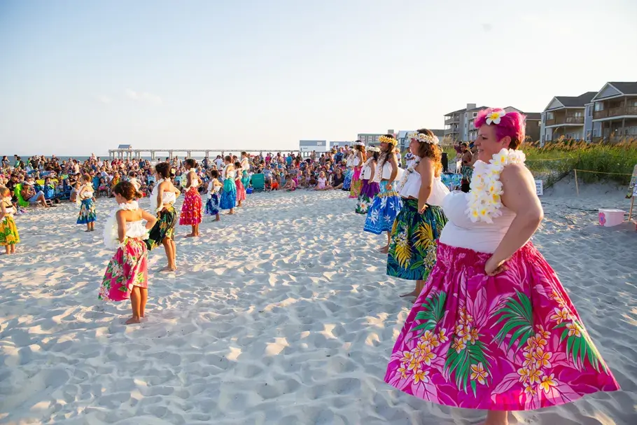 Hula Fire Show in Surfside Beach
