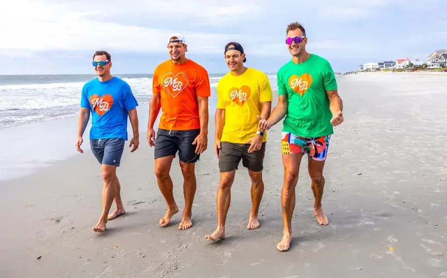 Glenn, Rob, Chris and Gordie Gronkowski spent several days in the Myrtle Beach area this August   filming “Ice Shaker Beach Games Season 3
