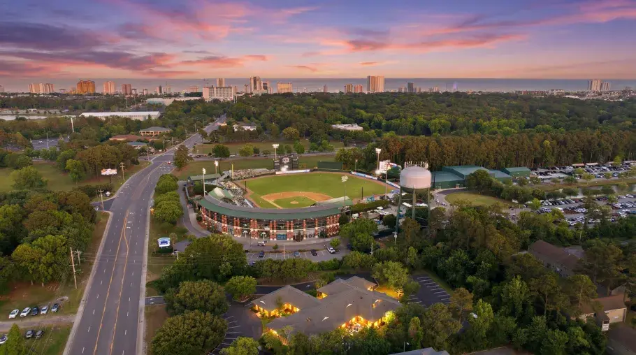 Myrtle Beach Pelicans Ballpark Aerial 2026