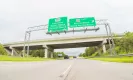 View of highway signs driving into Myrtle Beach